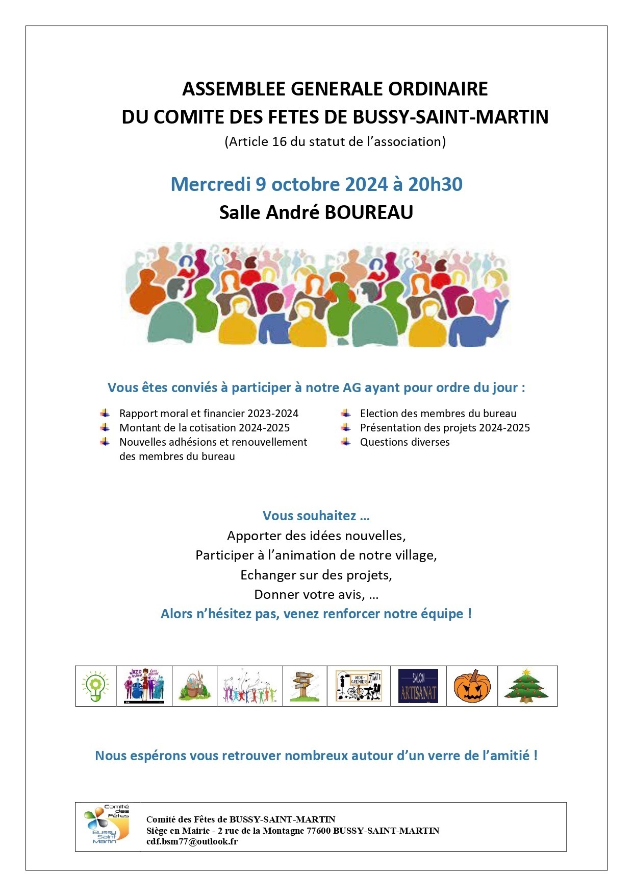 Assemblée Générale Comité des Fêtes
