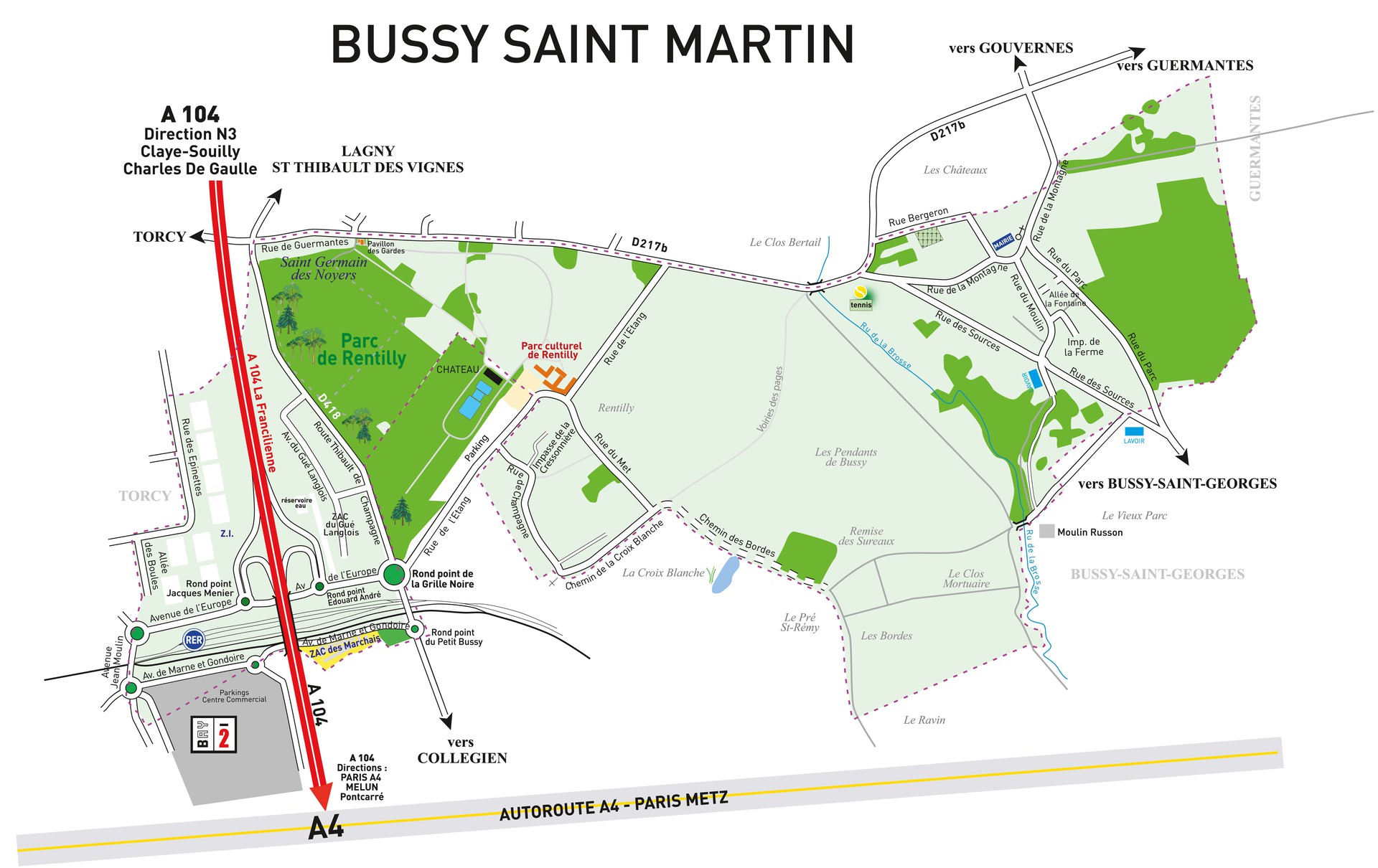 Plan de Bussy-Saint-Martin