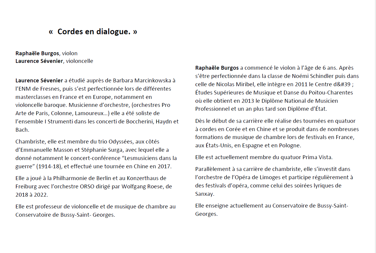 programme concert église